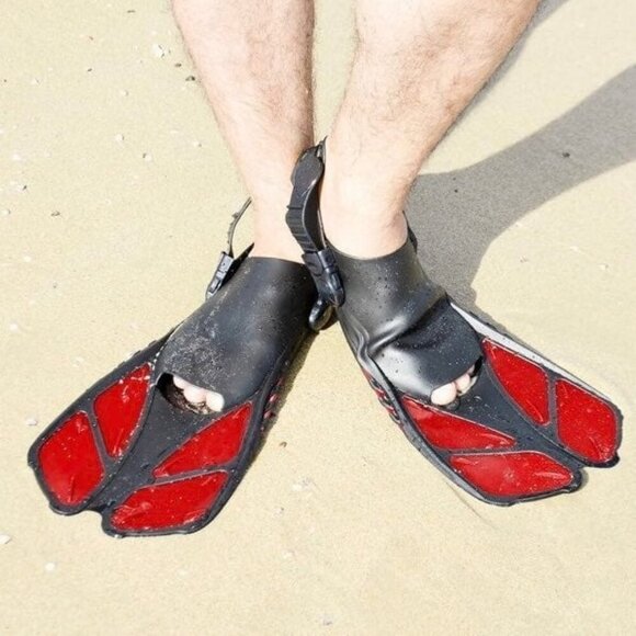 Capas Snorkel Fins Swim Fins Open Heel Swimming Flippers Size S/M - Picture 1 of 12